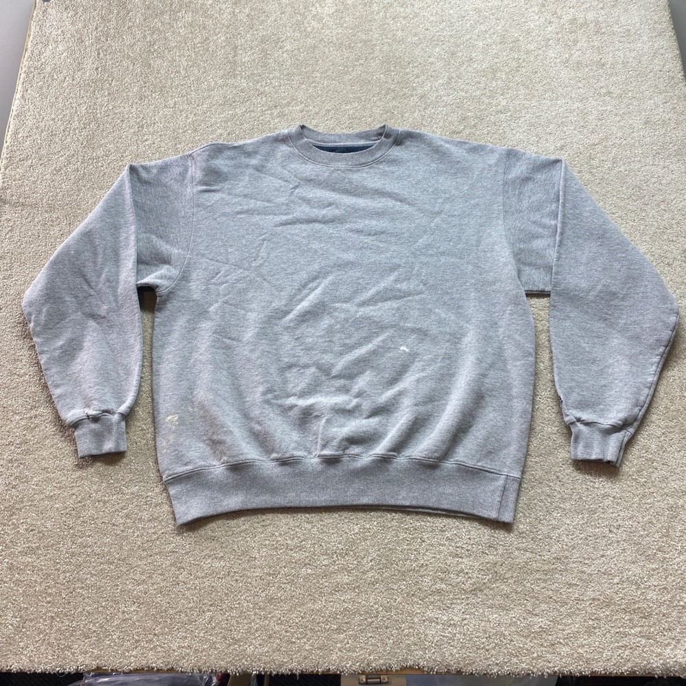 Champion Eco Authentic Sweatshirt Mens Large Gray‎ Crewneck Long Sleeve